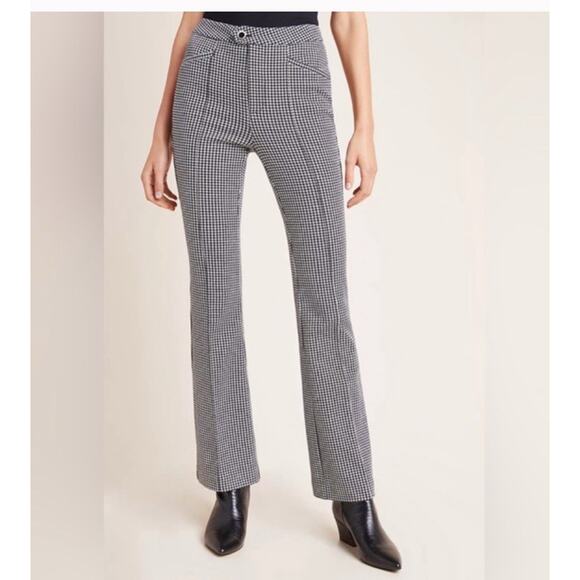 Anthropologie Essential Trouser Houndstooth Business Casual Womens Size 12 - Picture 2 of 16